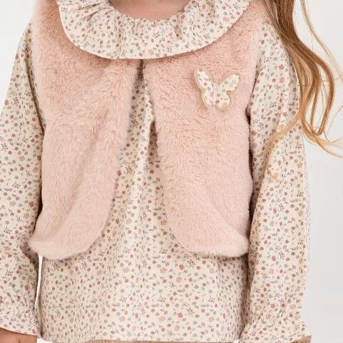 Yelekli Üçlü Kız Bebek Takımı 18 Ay - Pembe