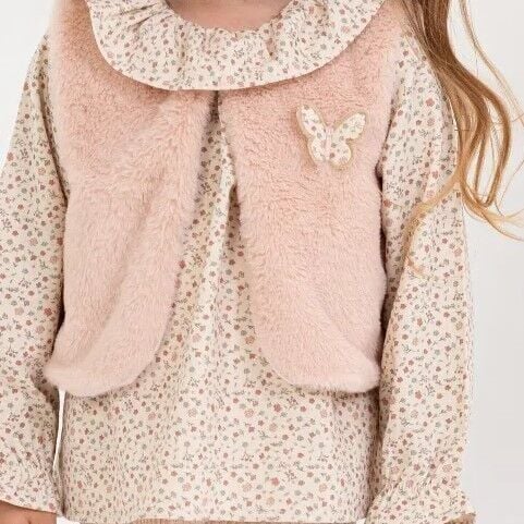 Yelekli Üçlü Kız Bebek Takımı