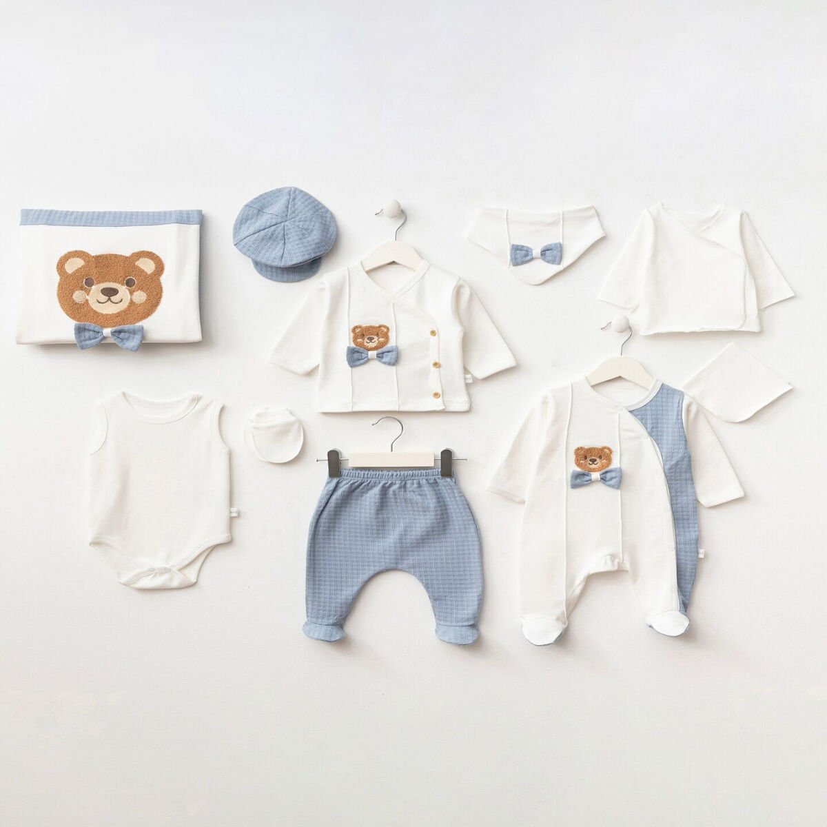 Pamuklu Süzine Nakışlı Erkek 10\'lu Hastane Çıkışı