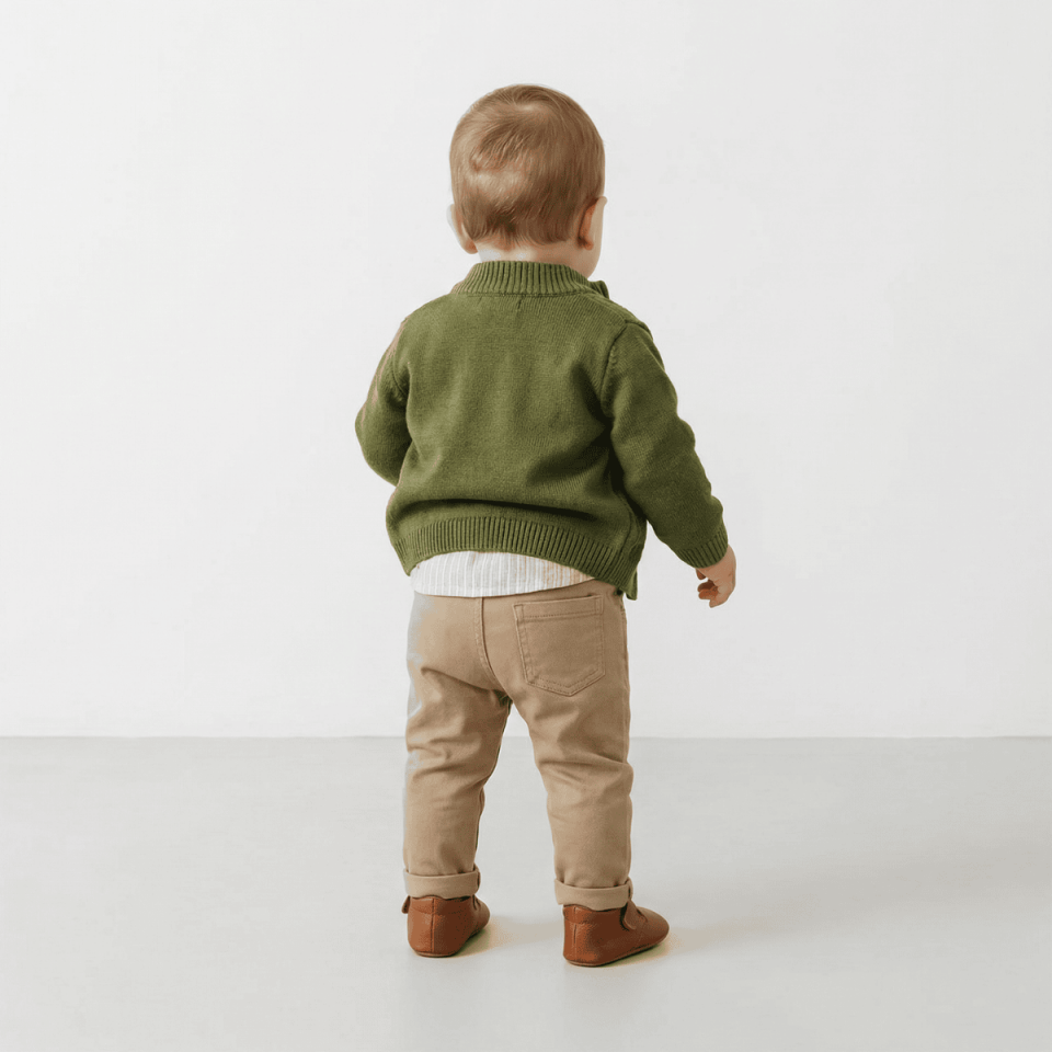 şık erkek bebek hırka kombin