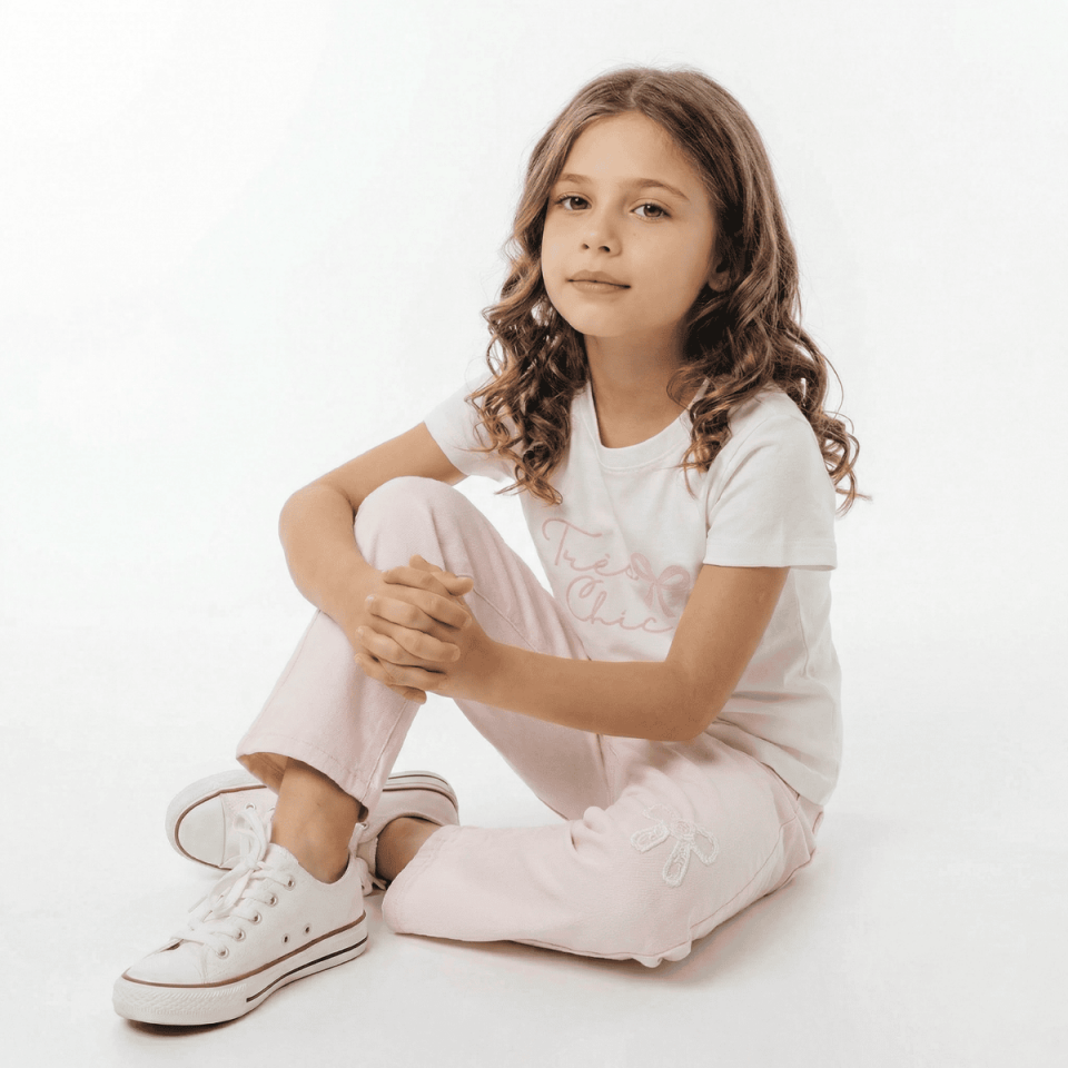 pudra pembe kız çocuk 3lü takım ceket pantolon tişört