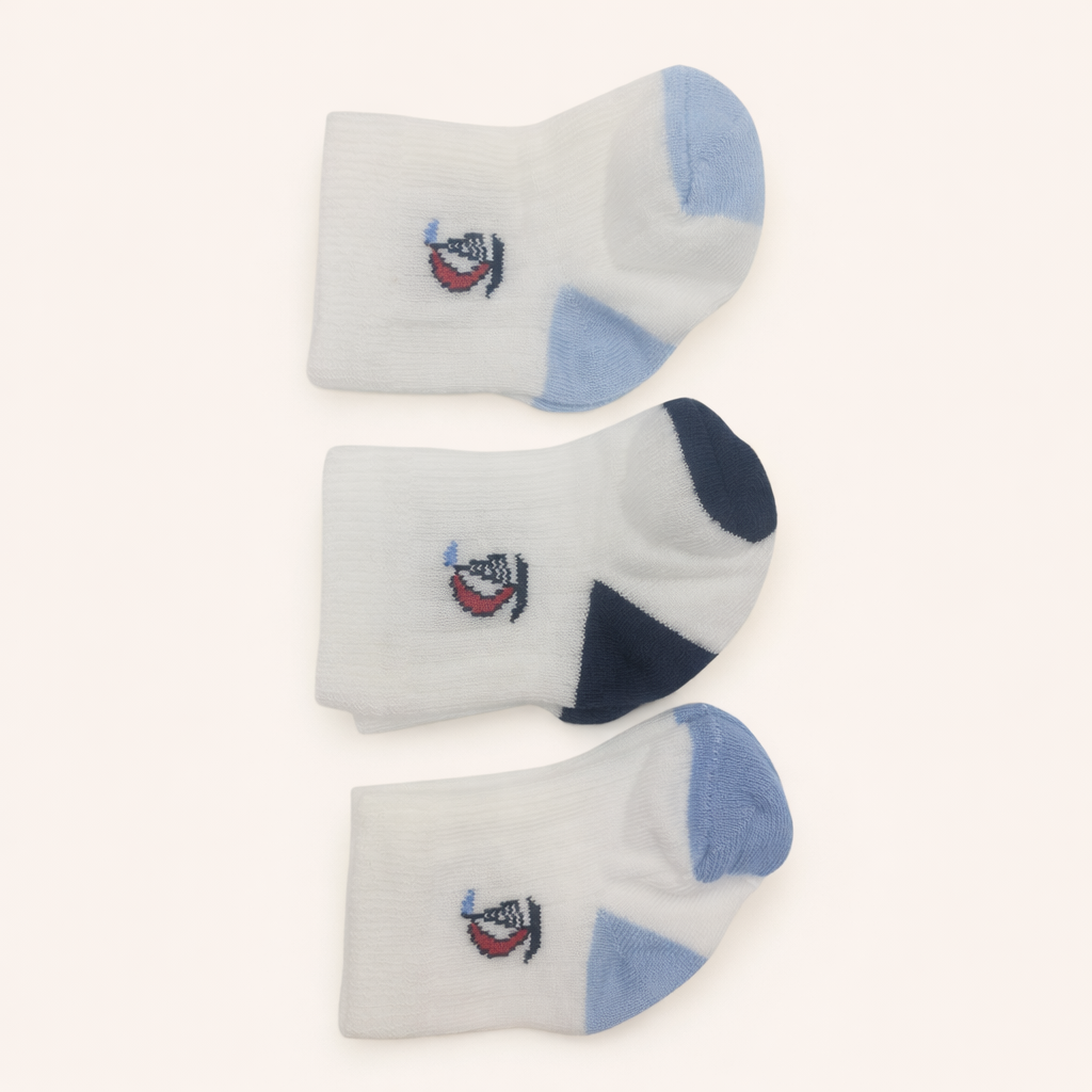 3’lü Pamuklu Bebek Çorap Seti  Desenli | Bebek Çorabı